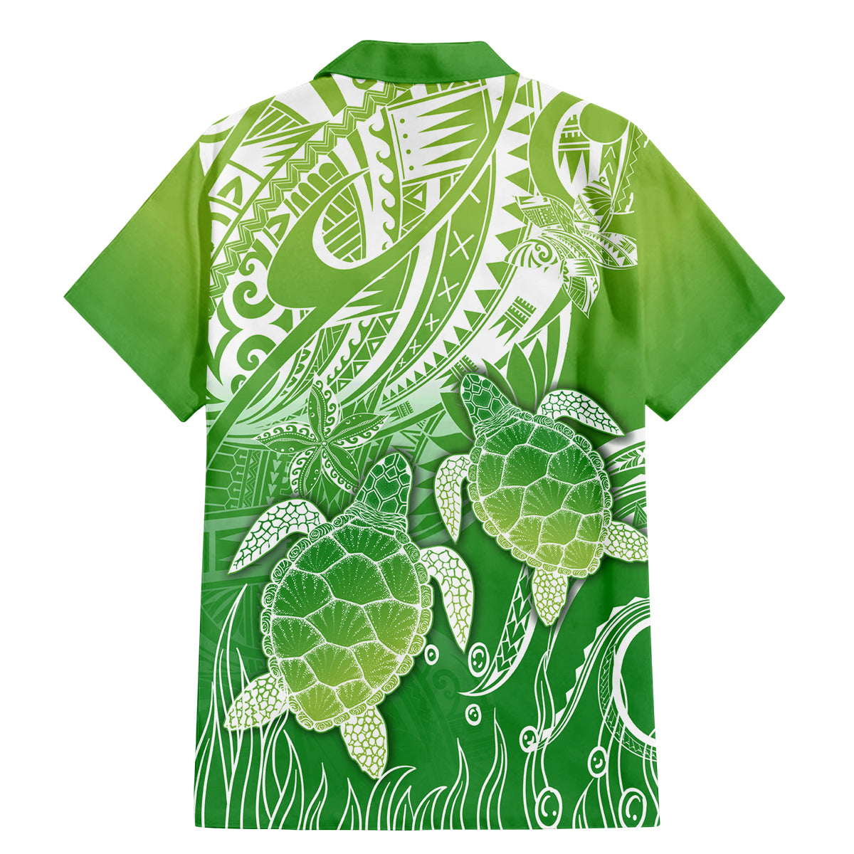 Polynesia Sea Turtle Family Matching Mermaid Dress and Hawaiian Shirt Happy Valentine Day Polynesian - Green LT14 - Polynesian Pride