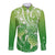 Polynesia Sea Turtle Long Sleeve Button Shirt Happy Valentine Day Polynesian - Green LT14 Unisex Green - Polynesian Pride