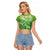 Polynesia Sea Turtle Raglan Cropped T Shirt Happy Valentine Day Polynesian - Green LT14 Female Green - Polynesian Pride