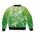 Polynesia Sea Turtle Sleeve Zip Bomber Jacket Happy Valentine Day Polynesian - Green LT14 - Polynesian Pride