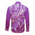 Polynesia Valentine Day Long Sleeve Button Shirt Polynesian Sea Turtle Purple Version LT14 - Polynesian Pride