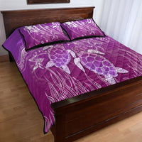 Polynesia Valentine Day Quilt Bed Set Polynesian Sea Turtle Purple Version LT14 - Polynesian Pride