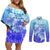 Polynesia Valentine Day Couples Matching Off Shoulder Short Dress and Long Sleeve Button Shirt Polynesian Sea Turtle Turquoise Version LT14 Turquoise - Polynesian Pride
