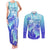 Polynesia Valentine Day Couples Matching Tank Maxi Dress and Long Sleeve Button Shirt Polynesian Sea Turtle Turquoise Version LT14 Turquoise - Polynesian Pride