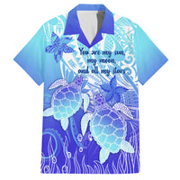 Polynesia Valentine Day Family Matching Tank Maxi Dress and Hawaiian Shirt Polynesian Sea Turtle Turquoise Version LT14 Dad's Shirt - Short Sleeve Turquoise - Polynesian Pride
