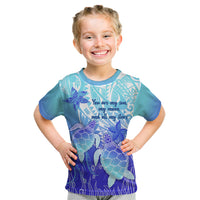 Polynesia Valentine Day Kid T Shirt Polynesian Sea Turtle Turquoise Version LT14 Turquoise - Polynesian Pride