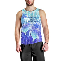 Polynesia Valentine Day Men Tank Top Polynesian Sea Turtle Turquoise Version LT14 - Polynesian Pride