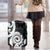 Aotearoa Koru Luggage Cover Cyan Maori Paua Shell Mix Silver Fern