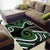 Koru Pounamu Aotearoa Area Rug Maori Paua Shell Mix Silver Fern