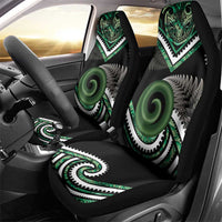 Koru Pounamu Aotearoa Car Seat Cover Maori Paua Shell Mix Silver Fern