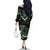 Koru Pounamu Aotearoa Family Matching Off The Shoulder Long Sleeve Dress and Hawaiian Shirt Maori Paua Shell Mix Silver Fern