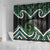 Koru Pounamu Aotearoa Shower Curtain Maori Paua Shell Mix Silver Fern