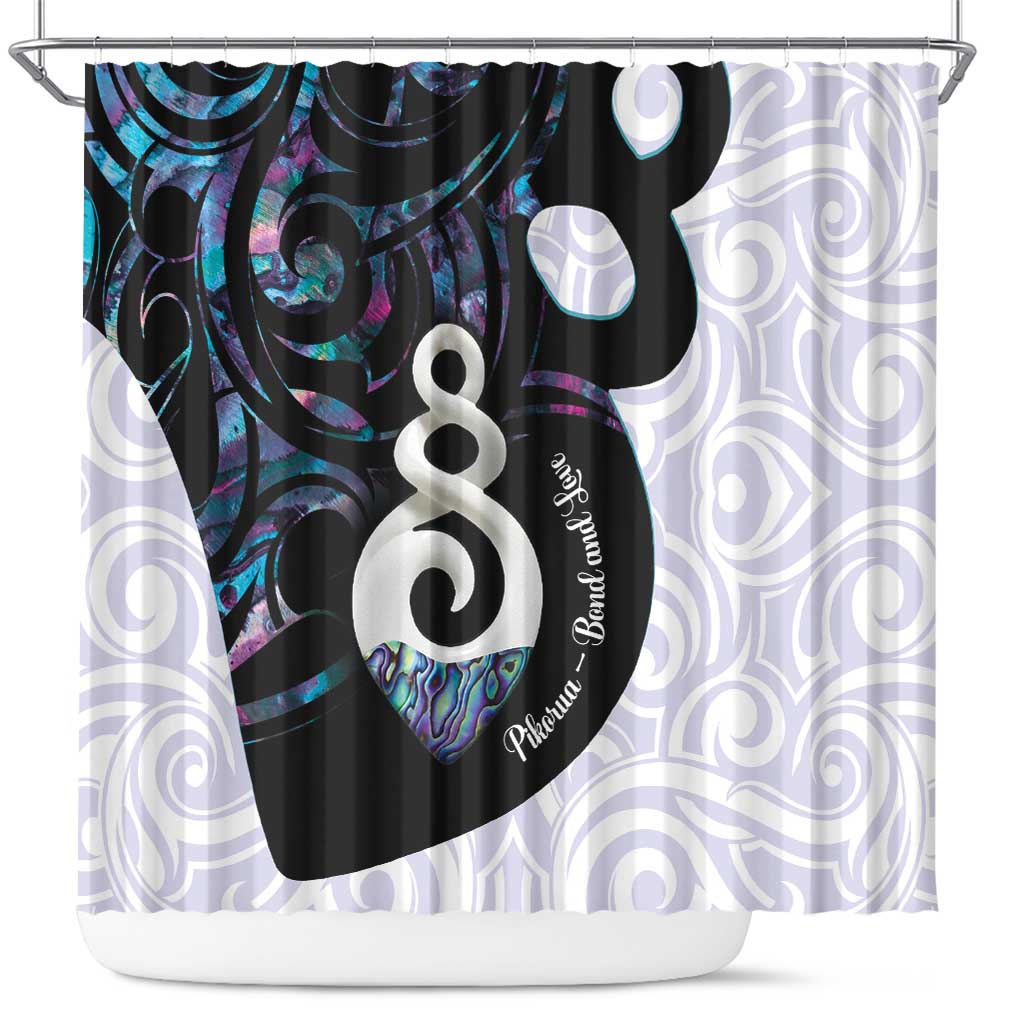 Aotearoa Pikorua Shower Curtain NZ Twist - Bond And Love LT14 White - Polynesian Pride