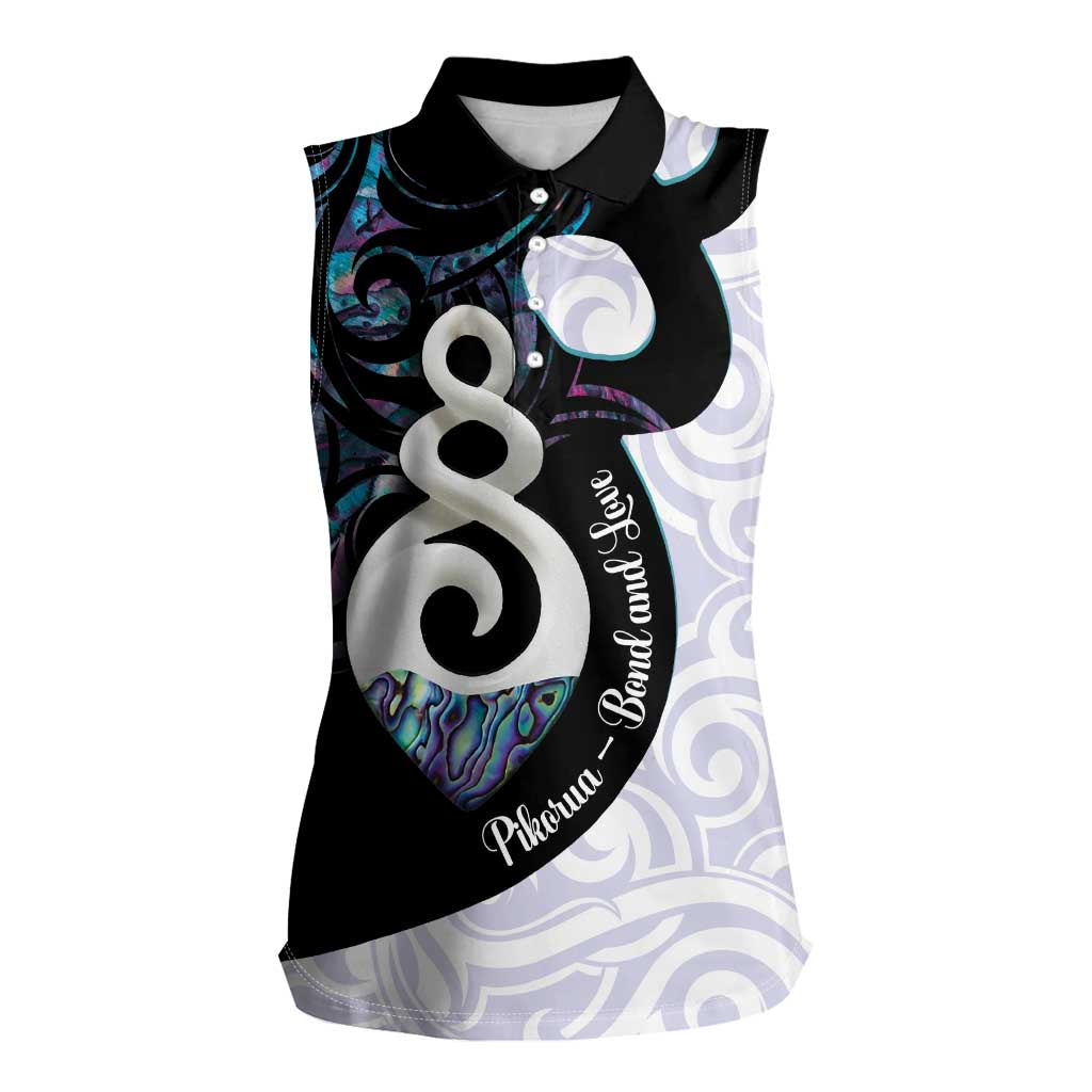 Aotearoa Pikorua Women Sleeveless Polo Shirt NZ Twist - Bond And Love