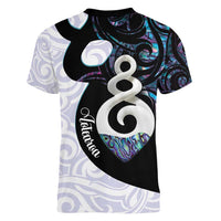 Aotearoa Pikorua Women V-Neck T-Shirt NZ Twist - Bond And Love