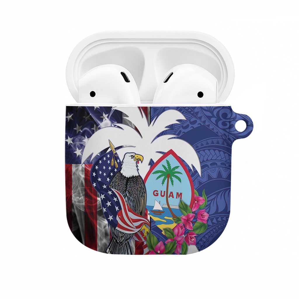 United States Guam AirPods Case USA Eagle Guahan Seal Bougainvillea - Polynesian Pride