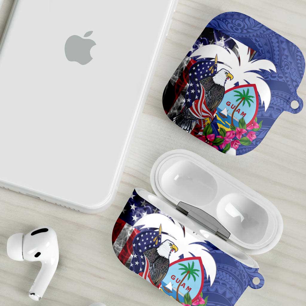 United States Guam AirPods Case USA Eagle Guahan Seal Bougainvillea - Polynesian Pride