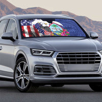 United States Guam Auto Sun Shade USA Eagle Guahan Seal Bougainvillea LT14 - Polynesian Pride
