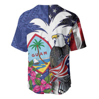 United States Guam Baseball Jersey USA Eagle Guahan Seal Bougainvillea - Polynesian Pride