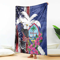 United States Guam Blanket USA Eagle Guahan Seal Bougainvillea - Polynesian Pride