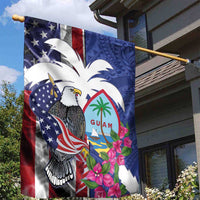 United States Guam Garden Flag USA Eagle Guahan Seal Bougainvillea - Polynesian Pride