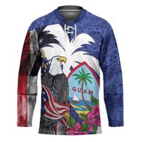 United States Guam Hockey Jersey USA Eagle Guahan Seal Bougainvillea - Polynesian Pride