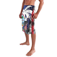 United States Guam Lavalava USA Eagle Guahan Seal Bougainvillea - Polynesian Pride