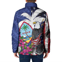 United States Guam Padded Jacket USA Eagle Guahan Seal Bougainvillea - Polynesian Pride
