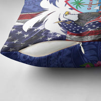 United States Guam Pillow Cover USA Eagle Guahan Seal Bougainvillea - Polynesian Pride