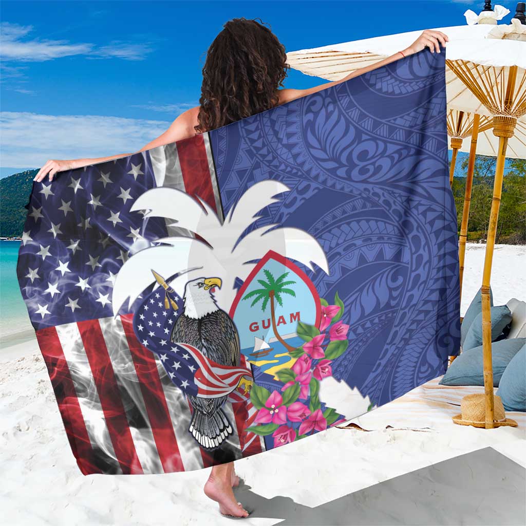 United States Guam Sarong USA Eagle Guahan Seal Bougainvillea - Polynesian Pride