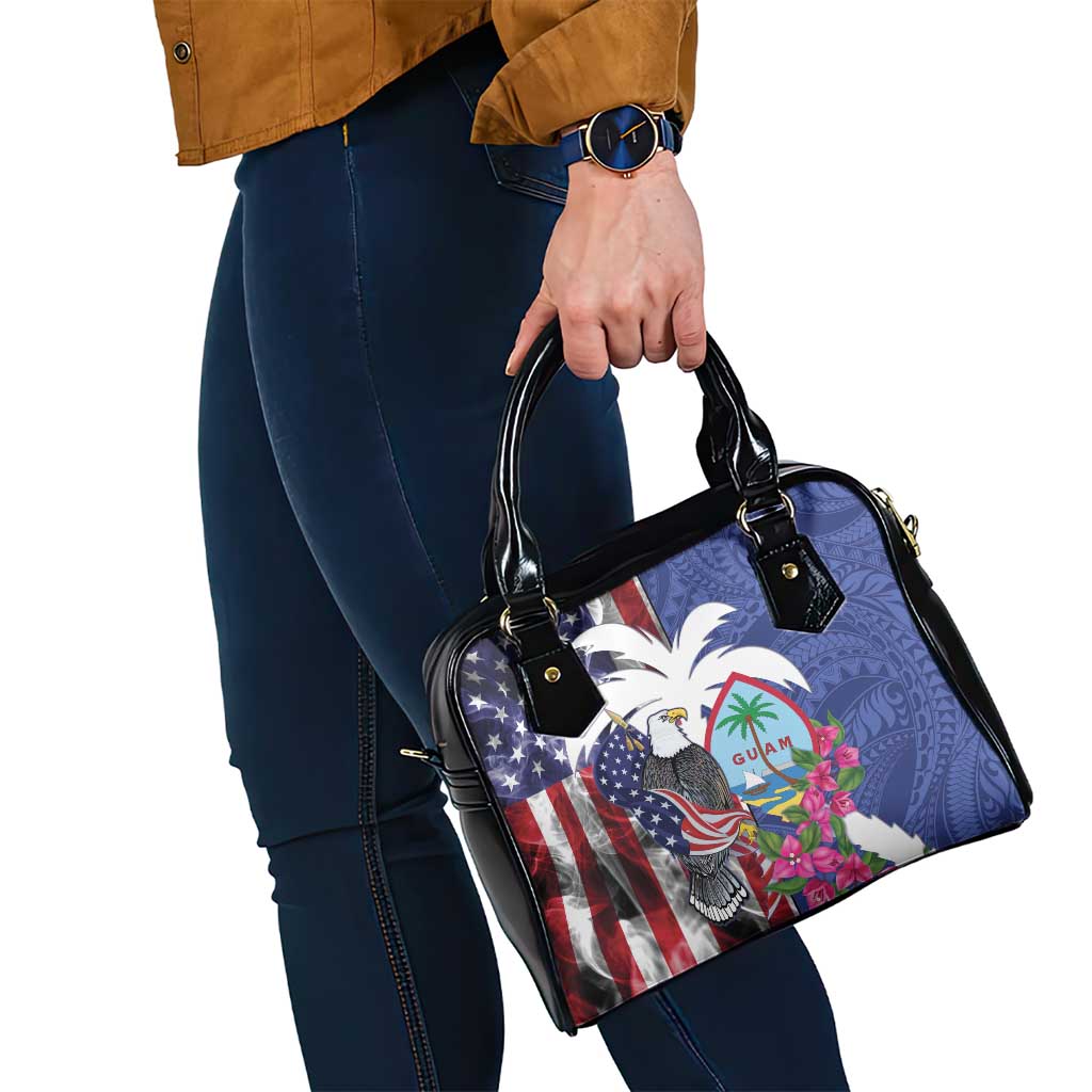 United States Guam Shoulder Handbag USA Eagle Guahan Seal Bougainvillea LT14 - Polynesian Pride