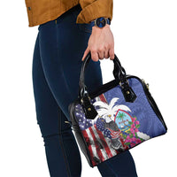 United States Guam Shoulder Handbag USA Eagle Guahan Seal Bougainvillea LT14 - Polynesian Pride