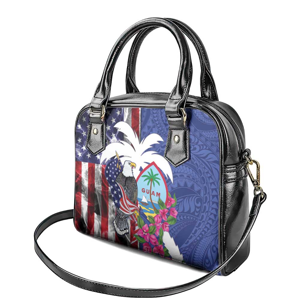 United States Guam Shoulder Handbag USA Eagle Guahan Seal Bougainvillea LT14 - Polynesian Pride