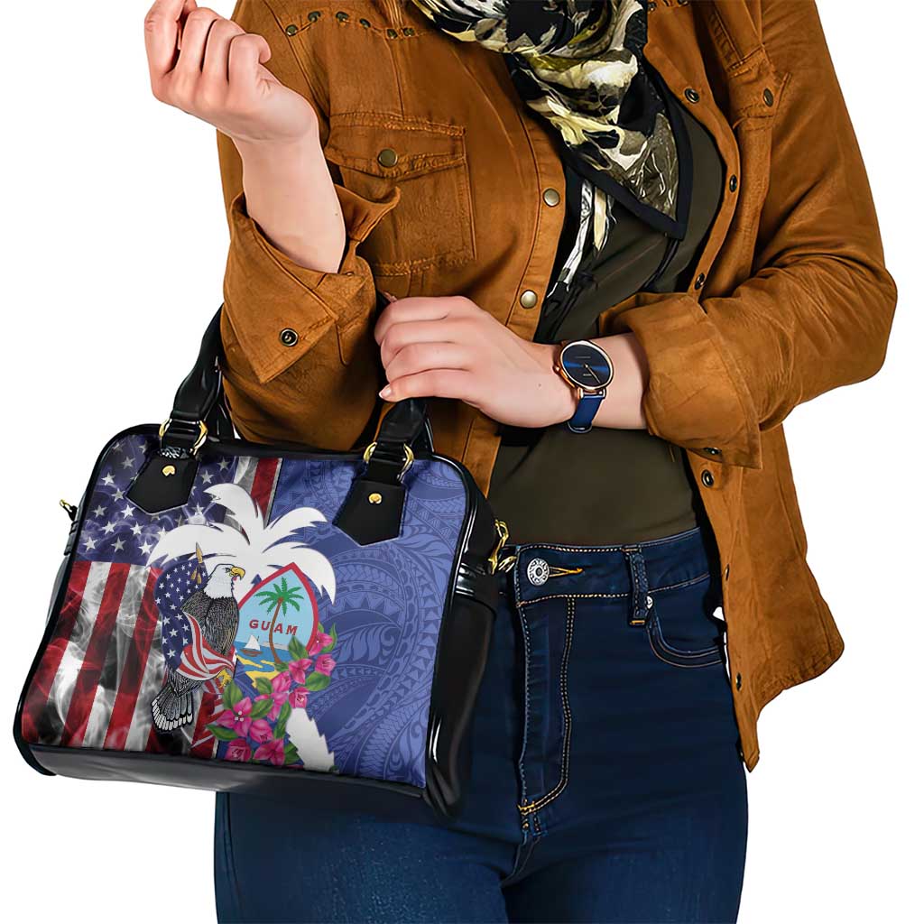 United States Guam Shoulder Handbag USA Eagle Guahan Seal Bougainvillea LT14 - Polynesian Pride