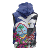 United States Guam Sleeveless Hoodie USA Eagle Guahan Seal Bougainvillea LT14 - Polynesian Pride