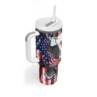 United States Guam Tumbler With Handle USA Eagle Guahan Seal Bougainvillea LT14 - Polynesian Pride
