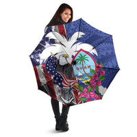 United States Guam Umbrella USA Eagle Guahan Seal Bougainvillea - Polynesian Pride
