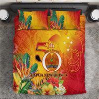 Papua New Guinea Independence Day Bedding Set 50th Anniversary Unity in Diversity