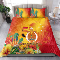 Papua New Guinea Independence Day Bedding Set 50th Anniversary Unity in Diversity