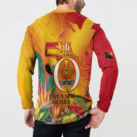 Papua New Guinea Independence Day Button Sweatshirt 50th Anniversary Unity in Diversity