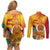 Papua New Guinea Independence Day Couples Matching Off Shoulder Short Dress and Long Sleeve Button Shirt 50th Anniversary Unity in Diversity