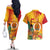 Papua New Guinea Independence Day Couples Matching Off The Shoulder Long Sleeve Dress and Hawaiian Shirt 50th Anniversary Unity in Diversity