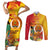 Papua New Guinea Independence Day Couples Matching Short Sleeve Bodycon Dress and Long Sleeve Button Shirt 50th Anniversary Unity in Diversity
