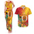 Papua New Guinea Independence Day Couples Matching Tank Maxi Dress and Hawaiian Shirt 50th Anniversary Unity in Diversity