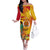 Papua New Guinea Independence Day Family Matching Off The Shoulder Long Sleeve Dress and Hawaiian Shirt 50th Anniversary Unity in Diversity