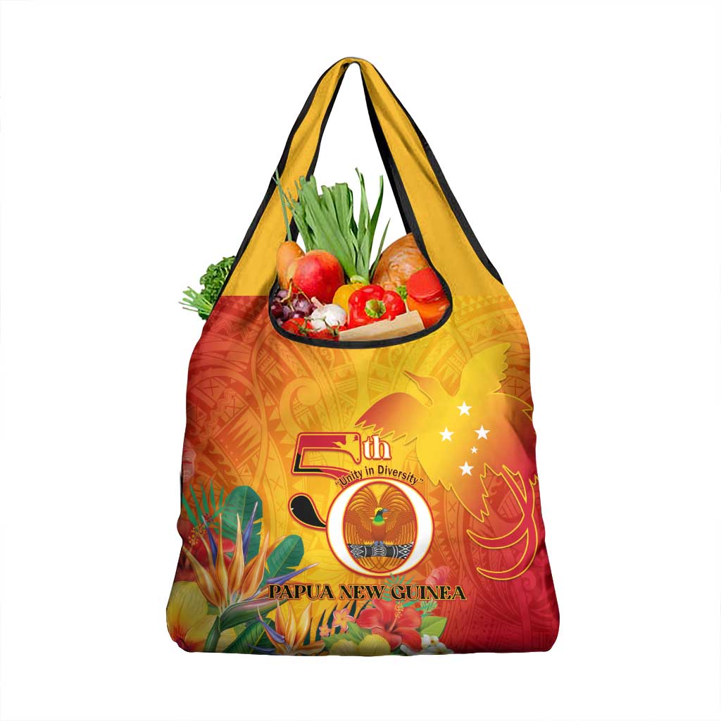 Papua New Guinea Independence Day Grocery Bag 50th Anniversary Unity in Diversity