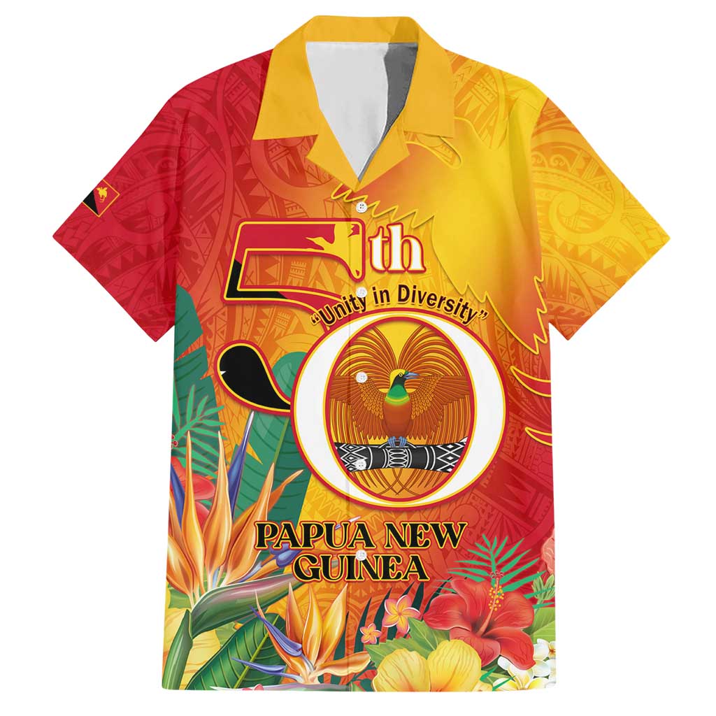 Papua New Guinea Independence Day Hawaiian Shirt 50th Anniversary Unity in Diversity