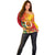 Papua New Guinea Independence Day Off Shoulder Sweater 50th Anniversary Unity in Diversity