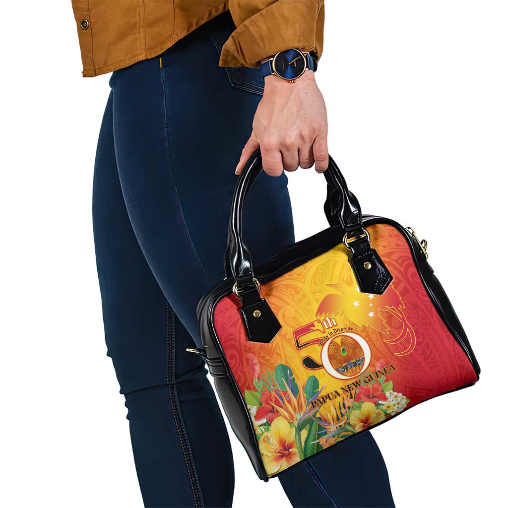 Papua New Guinea Independence Day Shoulder Handbag 50th Anniversary Unity in Diversity