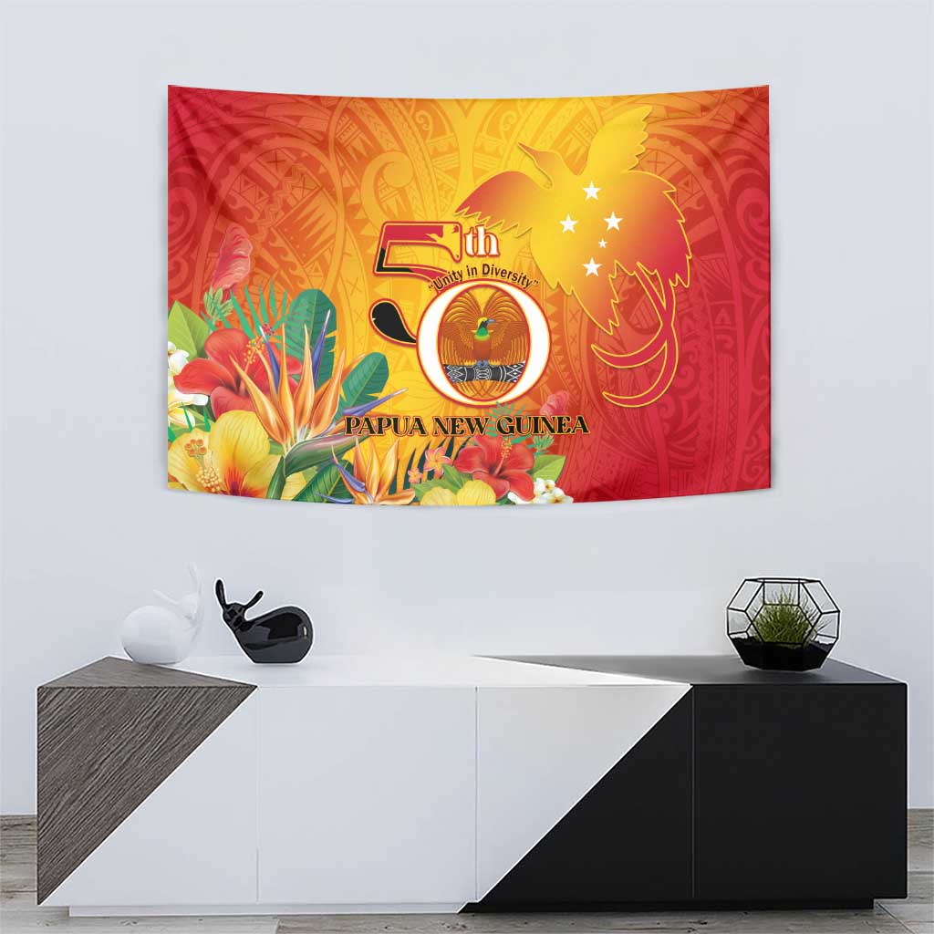 Papua New Guinea Independence Day Tapestry 50th Anniversary Unity in Diversity